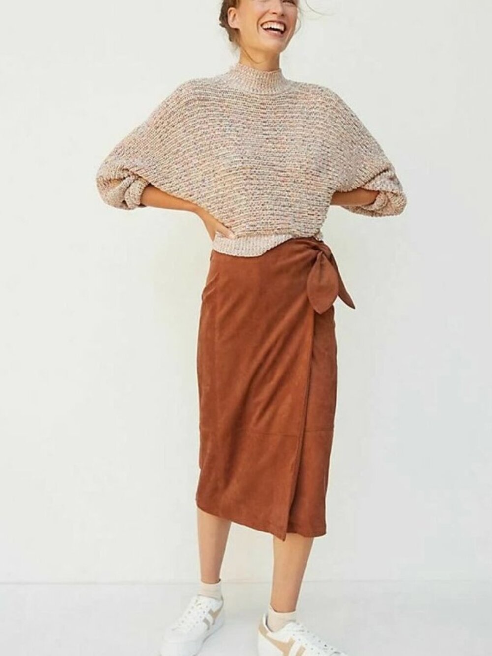 NWT Anthropologie Faux Suede Skirt